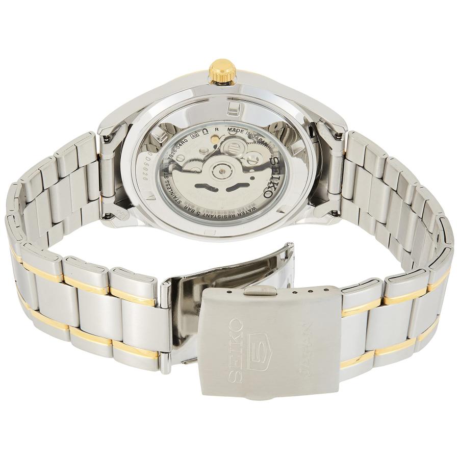 SEIKO 腕時計 メンズ SNKP22J セイコー5 SEIKO5 自動巻き ホワイト シルバー ゴールドの画像