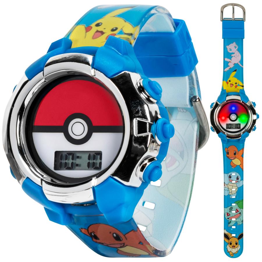 ポケモン キッズ クォーツウォッチ プラスチックストラップ付き ブルー