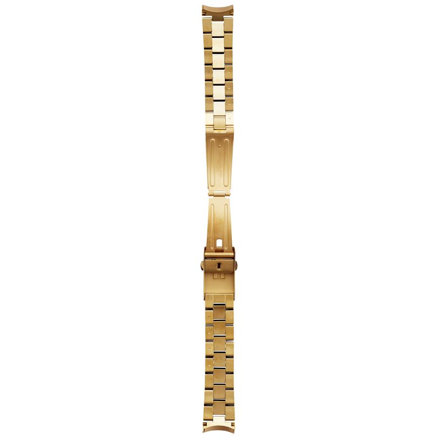 Tissot T605044673 レディース 時計バンド 19mm イエローゴールドPVD ステンレス フォールディングクラスプの画像