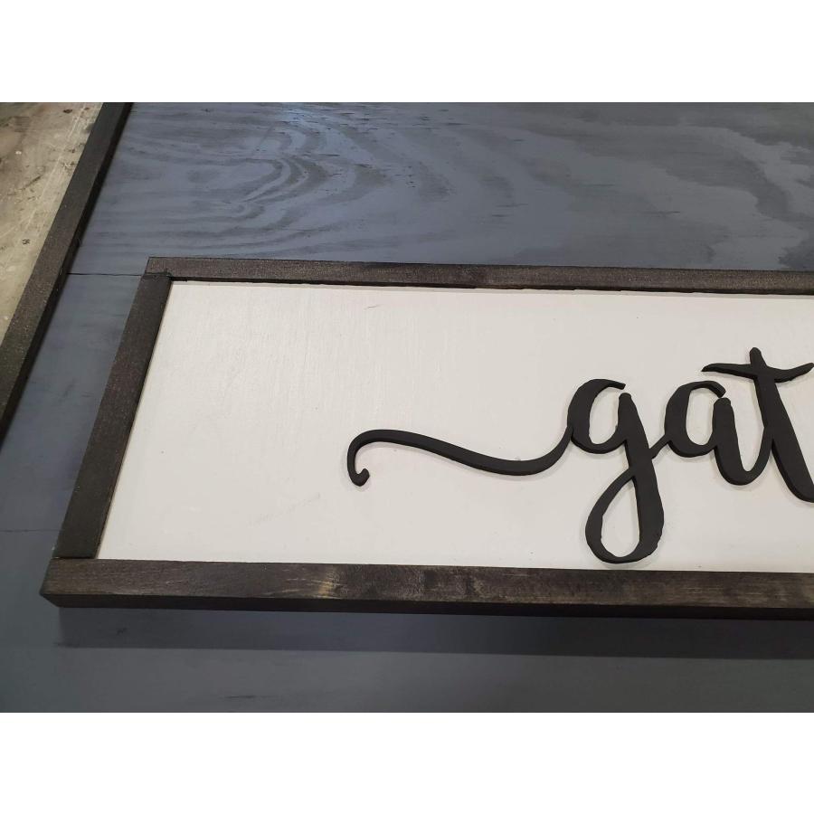 木製ウォールサイン「Gather」立体木製文字 ハンドメイド ファームハウス インテリア_3
