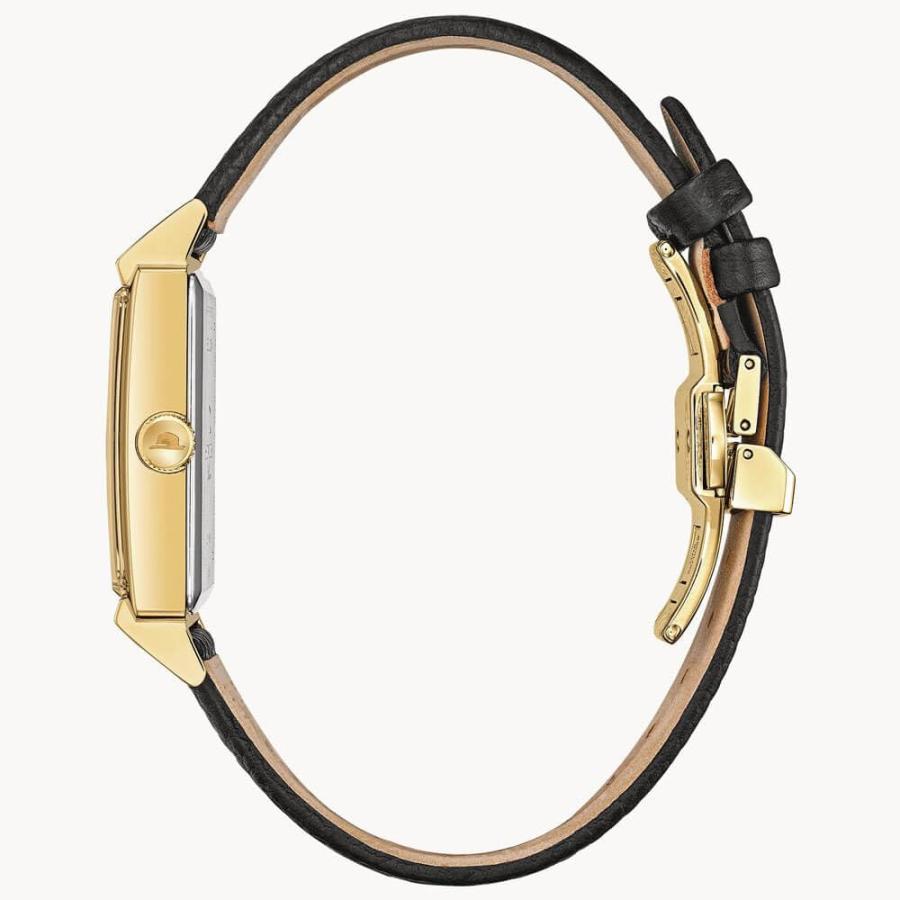 Bulova Frank Sinatra 「My Way」 97A158 ゴールドトーン 3針 ブラックレザーストラップの画像