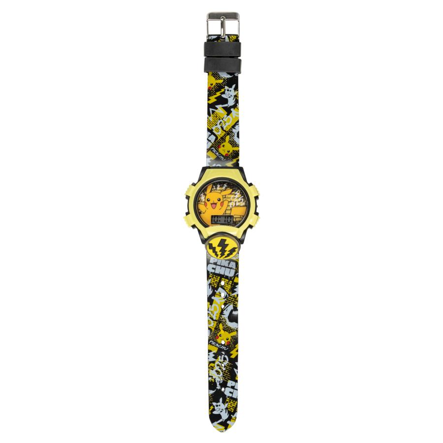 Accutime ポケモン ピカチュウ LEDフラッシュデジタル腕時計 ブラック