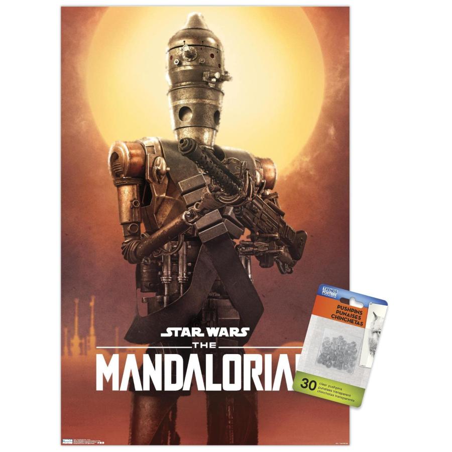 スターウォーズ マンダロリアン IG-11 壁ポスター プッシュピン付き