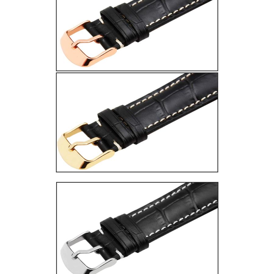 Lijinlan ステンレススチール PVDコーティング 交換用時計バンドバックル 14mm 防水・防錆仕様の画像