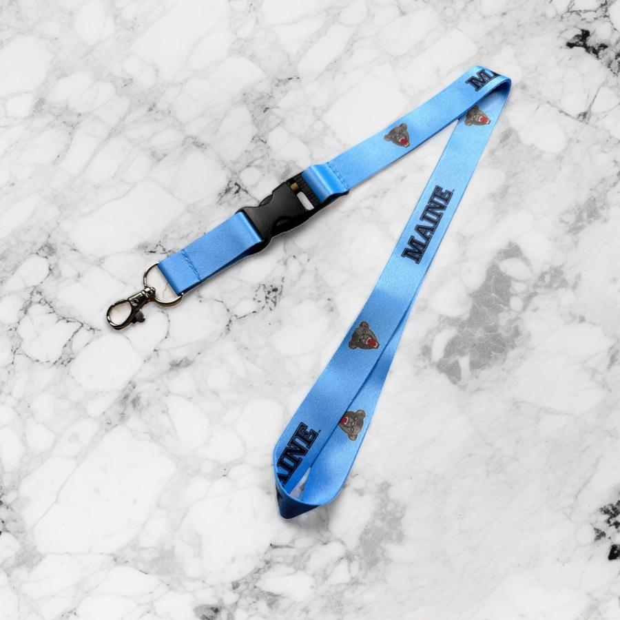 Desert Cactus University of Maine Lanyard UMaine Black Bears Car Keys ID Badge Holder Keychains Detachable Breakaway Snap Buckle Lanyards (Light Blue)_3