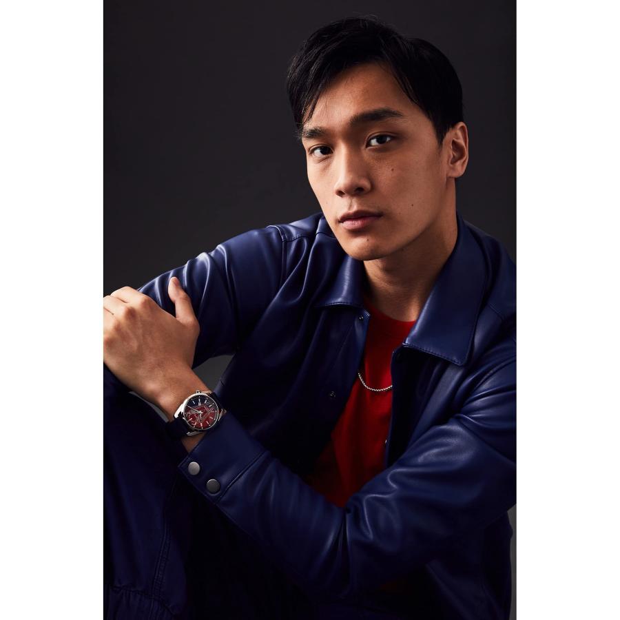 CITIZEN Eco-Drive Marvel スパイダーマン メンズ腕時計 42mm ステンレスケース ブルーポリウレタンストラップ 3針デイト AW1680-03Wの画像