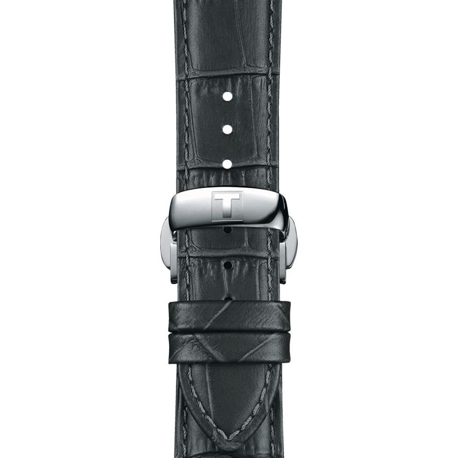 ティソ 純正交換腕時計ベルト T852045750 レザー グレー 21mm プッシュボタン式Dバックルの画像