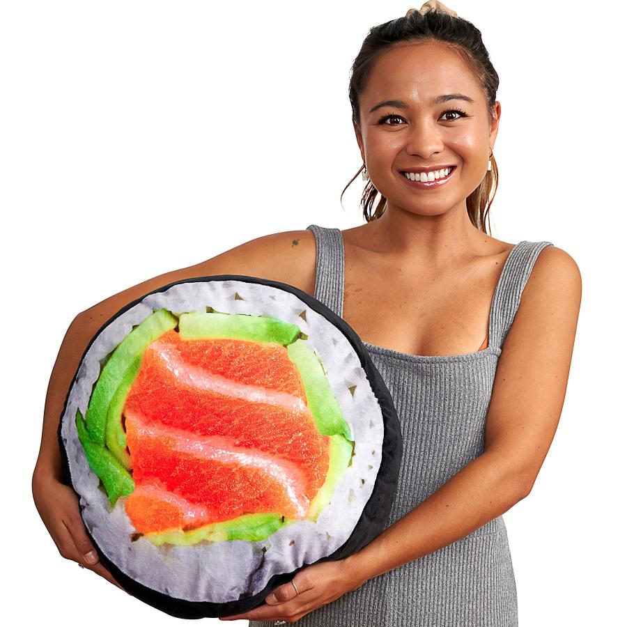TILTECH Sushi Pillow – Funny Pillow for Bed ＆ Couch, Soft Sushi Plush Cushion, Cute Pillows for Sushi Gifts, Cute Plushies, Sushi Plushie, Food Plush