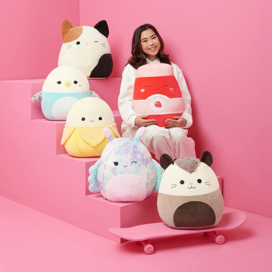 Squishmallows Hello Kitty with Red Glasses 14-Inch Plush - Sanrio Ultrasoft Stuffed Animal Large Plush Toy， Official Kellytoy Plush