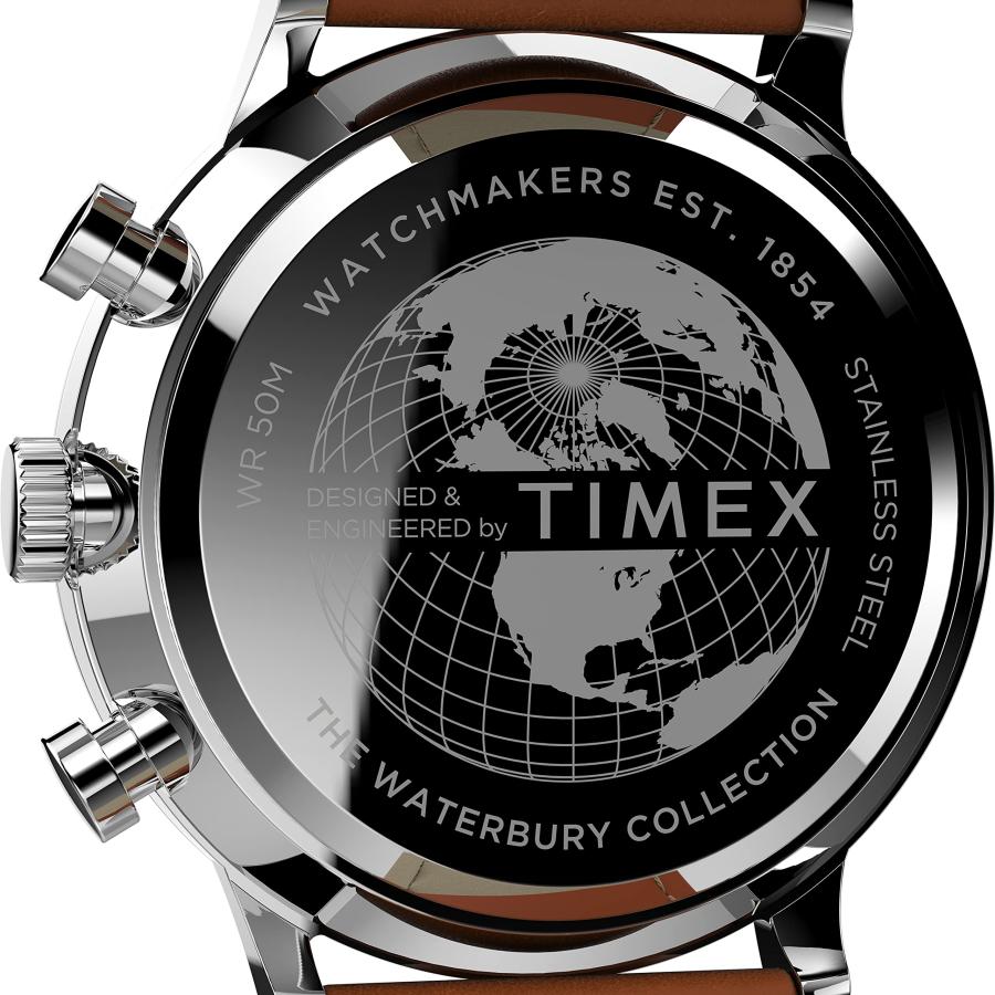 Timex Waterbury Classic Chrono TW2V30800VQ 40mm クロノグラフ 本革ストラップの画像