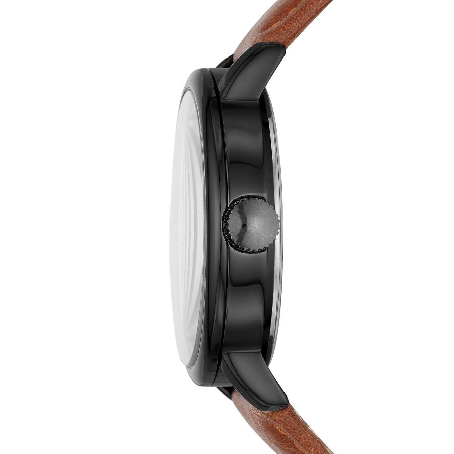 Skechers Men's Quartz Three-Hand Watch ＆ Interchangeable Band Gift Set, Color: Gunmetal, Brown/Blue/Orange Stripe (Model: SR9069)の画像