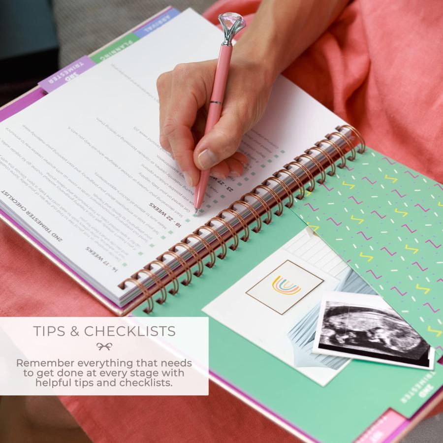 Clever Fox 妊娠プランナー＆メモリーブック - 週ごとのトラッキングジャーナル 幸せで健康的な妊娠のための - 妊娠＆赤ちゃんの思い出の本-41週間、ハードカバの画像