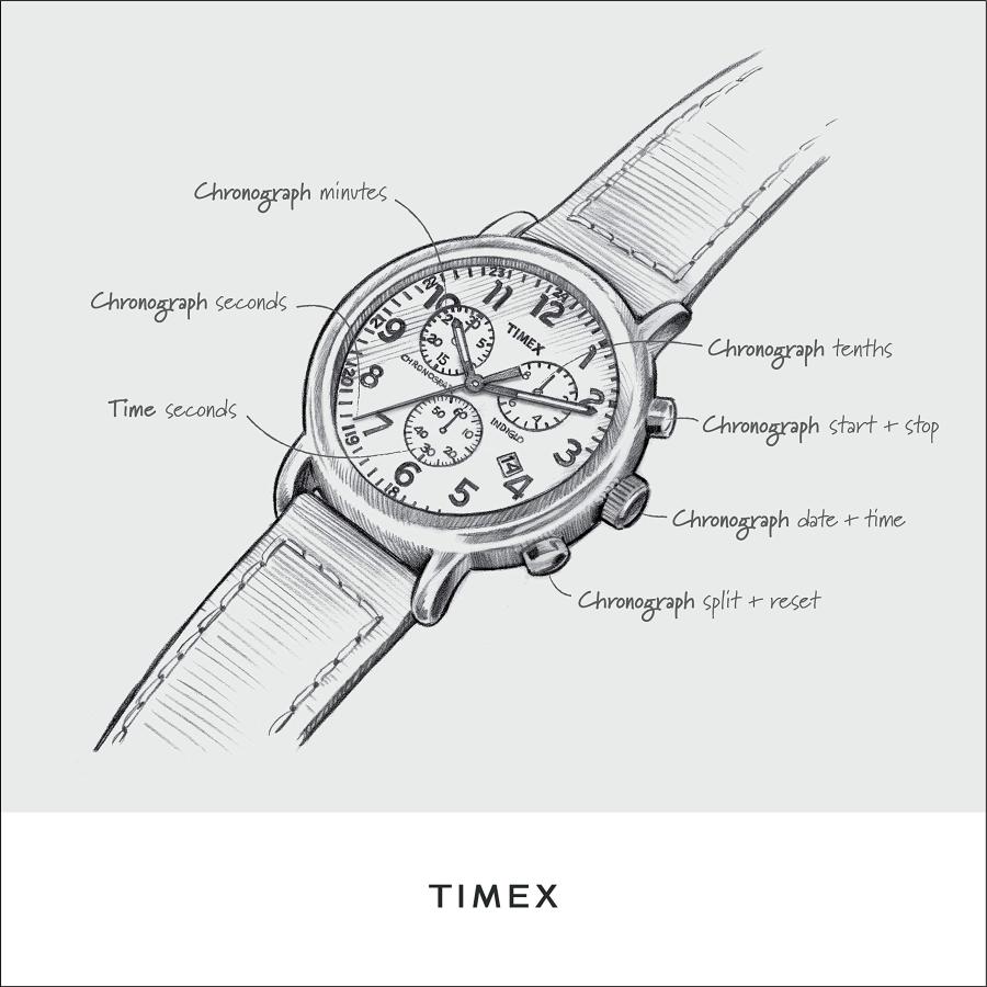 Timex Tribute メンズ カレッジウィークエンダー クロノ 40mm アリゾナ・ワイルドキャッツ 本革スリップスルーストラップ クォーツの画像