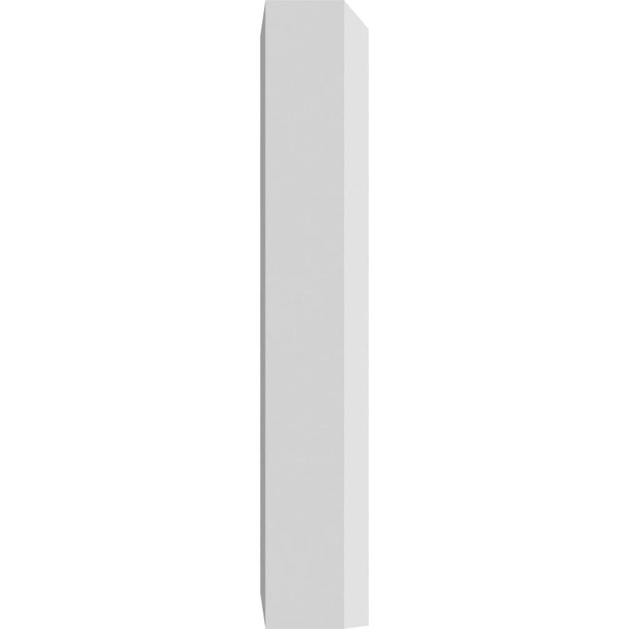 Ekena Millwork PBP030X060X100FOS07 Standard Foster Star PVC Plinth Block with Beveled Edge, 3\"W x 6\"H x 1\"Pの画像