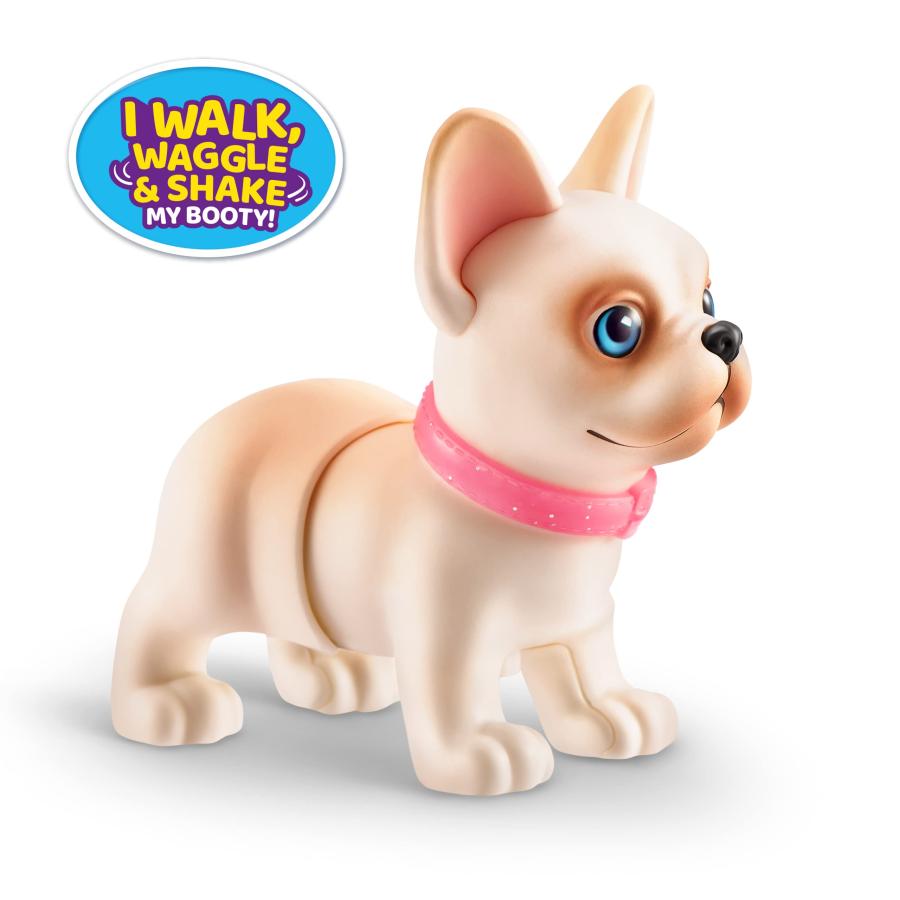 Pets Alive Booty Shakin' Pups (Frenchie ＆ Dachshund) by ZURU 2 Pack Interactive Mini Dog Toys That Walk， Waggle， and Booty Shake， Electronic Puppy To_2