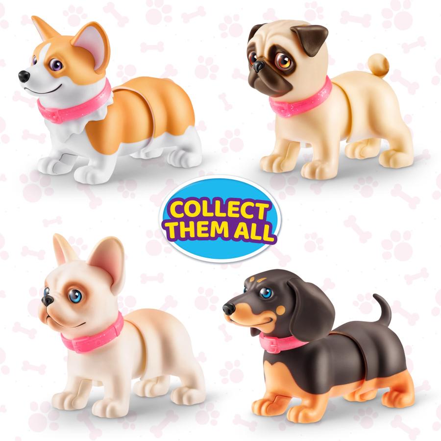 Pets Alive Booty Shakin' Pups (Frenchie ＆ Dachshund) by ZURU 2 Pack Interactive Mini Dog Toys That Walk， Waggle， and Booty Shake， Electronic Puppy To_3
