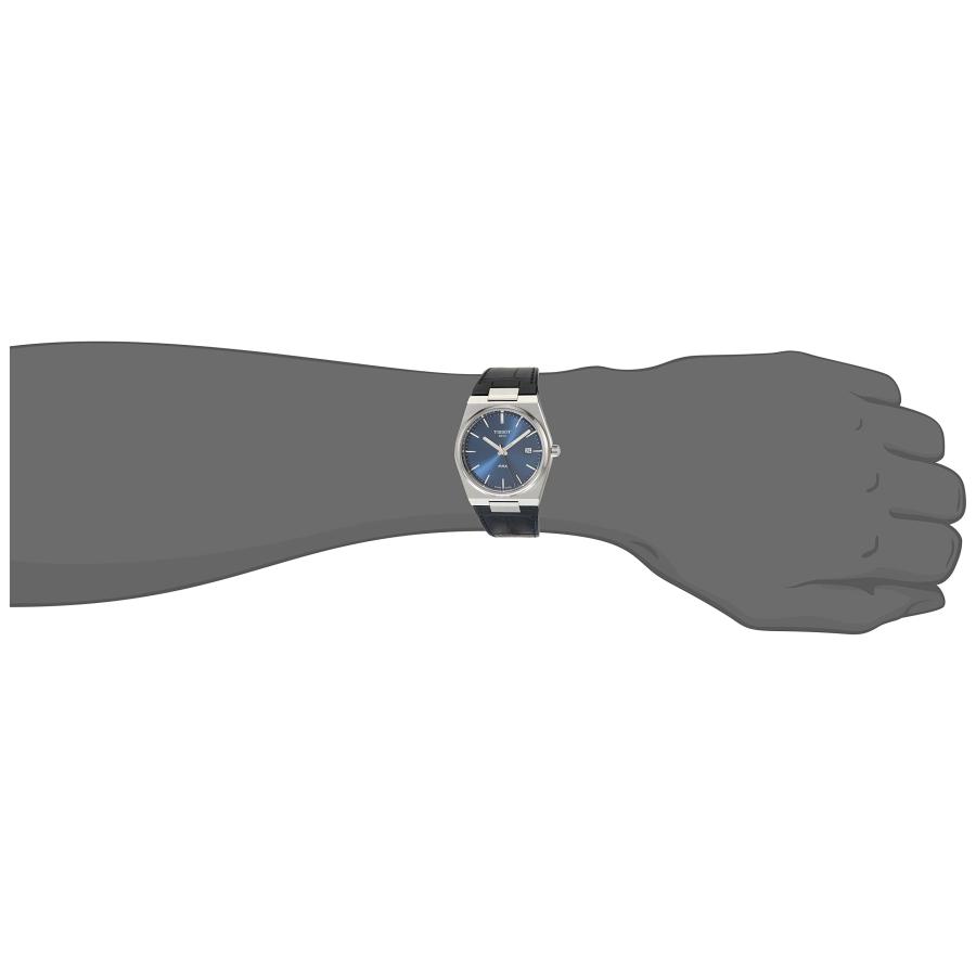 Tissot PRX T1374101604100 40mm メンズ腕時計 スイスクォーツ 316Lステンレス ブルーダイヤル 本革ストラップ サファイア 100m防水の画像