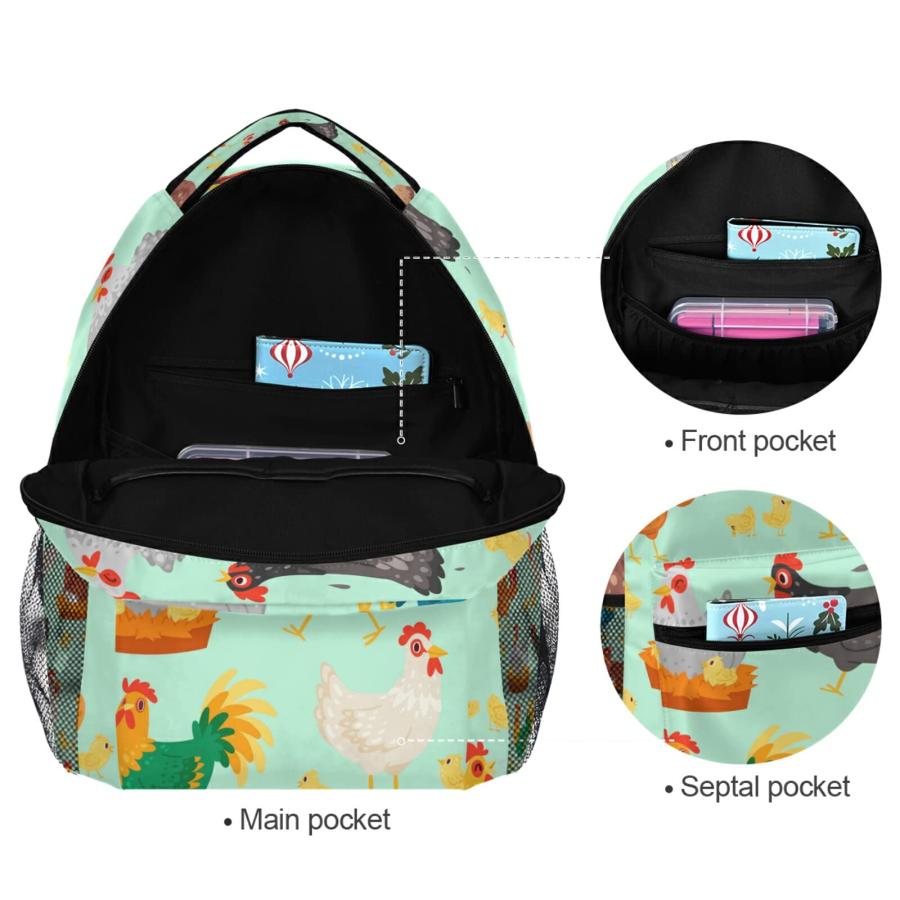 SUABO ラップトップ バックパック、学生用コンピューターバッグ ブックバッグ 旅行 ハイキング キャンプ デイパック, B005。, One Sizeの画像