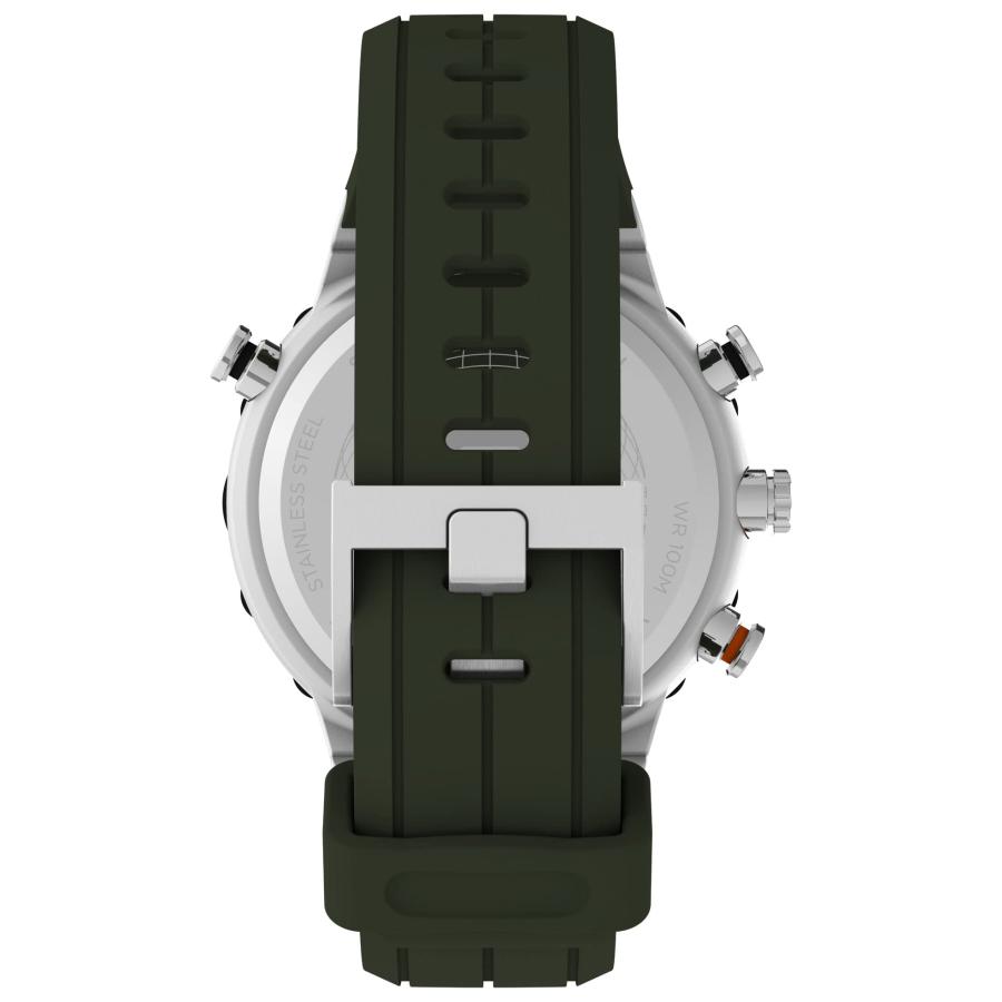 Timex Expedition Tide-Temp-Compass TW2V22300VQ 45mm タイドトラッカー 気温・水温計 アナログコンパス グレー・オレンジ シリコンストラップの画像