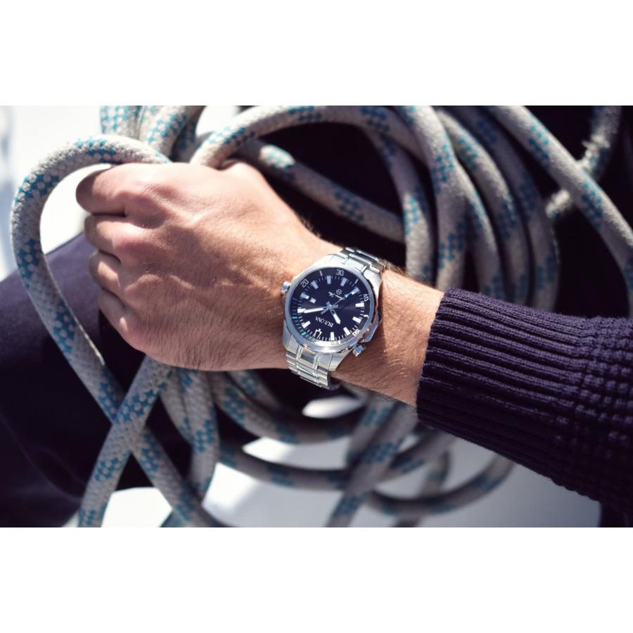 Bulova メンズ マリンスター「シリーズB」ステンレススチールウォッチ、ブラックサンレイダイヤルスタイル:96B382の画像