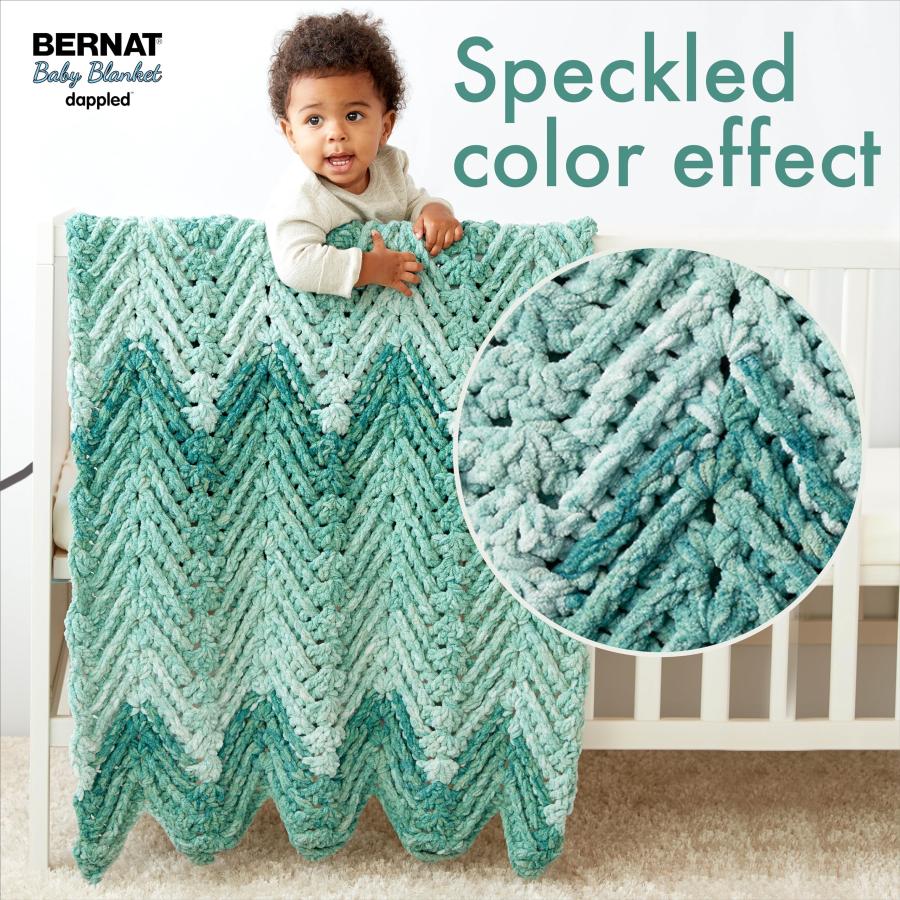 Bernat ベビーブランケット まだらのクロッカスの妖精糸 - 300g/10.5オンス2パック - ポリエステル - 6スーパーバルキー - 220ヤード - 編み物/かぎ針編み_1