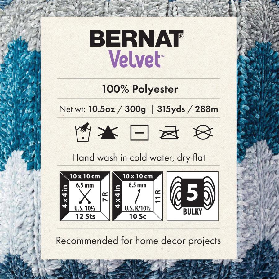 Bernat ベルベット ブラックバード糸 - 300g/10.5オンス 2パック - ポリエステル - 5バルキー - 315ヤード - 編み物/かぎ針編み_5