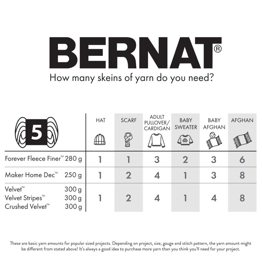 Bernat ベルベット ブラックバード糸 - 300g/10.5オンス 2パック - ポリエステル - 5バルキー - 315ヤード - 編み物/かぎ針編み_6