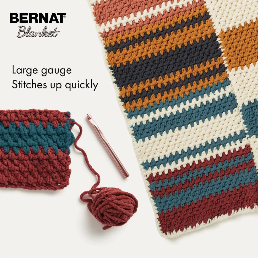 Bernat Blanket ネイビー糸 - 150g/5.3オンス 3パック - ポリエステル - 6 スーパーバルキー - 108ヤード - ニット/かぎ針編み_2
