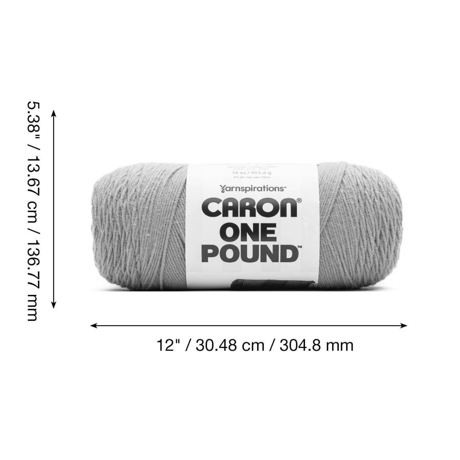 Caron One Pound アクリル毛糸 2玉セット 各454g ワーステッド エスプレッソ 編み物・かぎ針編み用_6