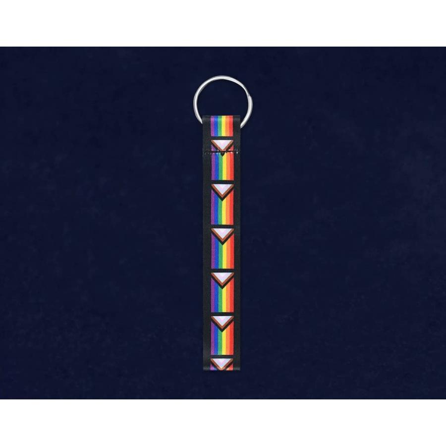 LGBTQ プライドフラッグ ランヤードスタイルキーチェーン 車のキー用 LGBTQアクセサリー、ゲイプライドアイテム、ギフトに最適, Daniel Quasarの旗ストラップキの画像