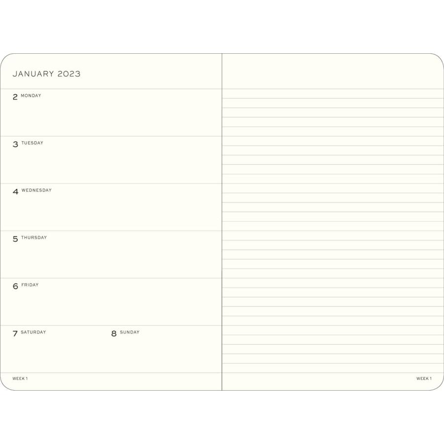 ロイヒトトゥルム 手帳 2023年 1月始まり B6 ウィークリー ソフト パシフィックグリーン 365918 正規輸入品の画像