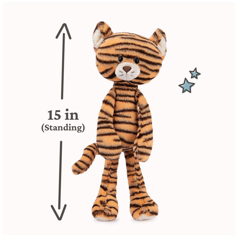 GUND Take-Along Friends， Effe Tiger Plush Stuffed Animal for Ages 1 and Up， Orange/Black， 15"_1