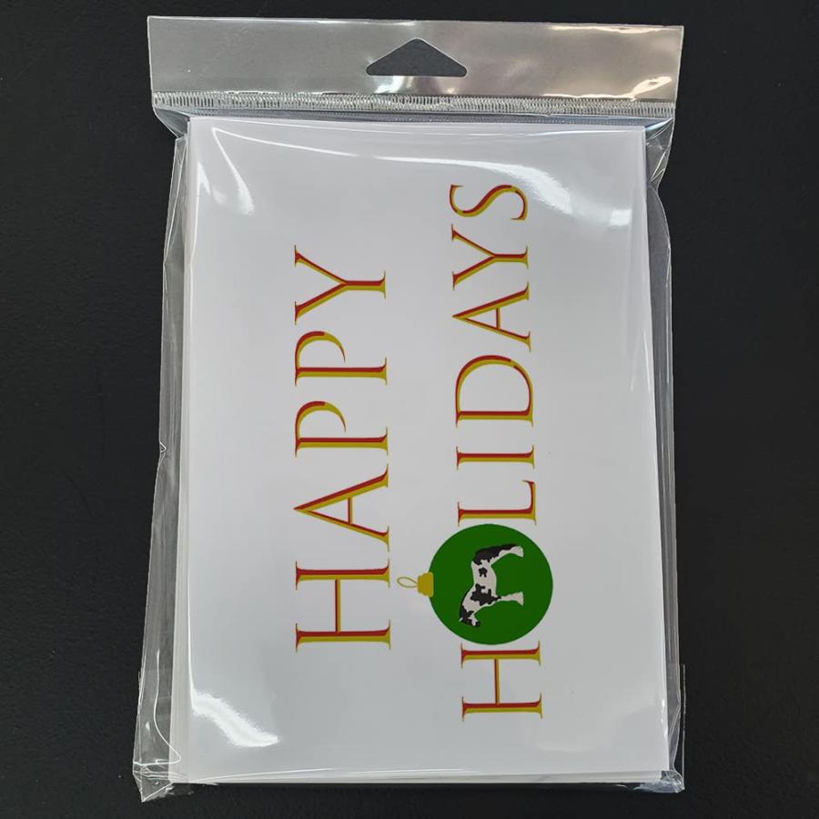Caroline's Treasures CK9466GCA7P Horse - Cyldesdale Horse Happy Holidays Greeting Cards and Envelopes Pack of 8 Blank Cards with Envelopes Whimsical A_2