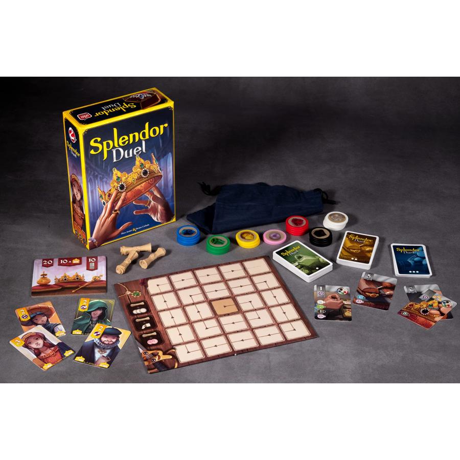Splendor Duel Board Game - Two-Player Strategy Game for Intense Gem Collecting Battles - Fun Family Game for Kids and Adults, Ages 10+, 2 Players, 30