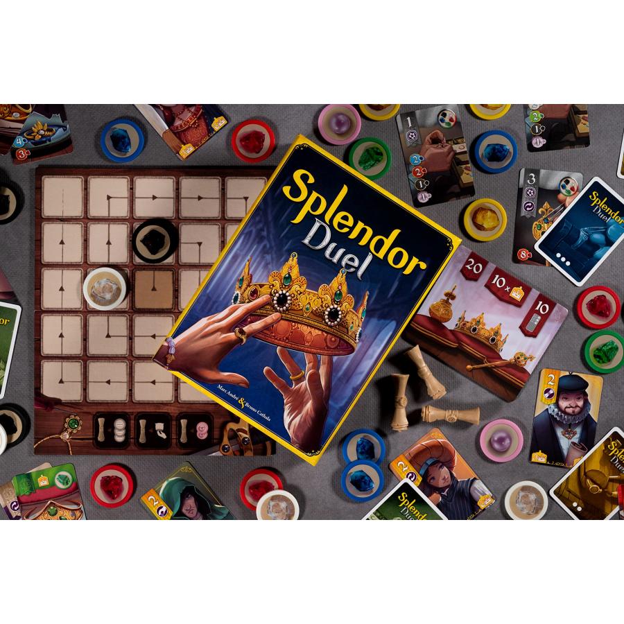 Splendor Duel Board Game - Two-Player Strategy Game for Intense Gem Collecting Battles - Fun Family Game for Kids and Adults, Ages 10+, 2 Players, 30