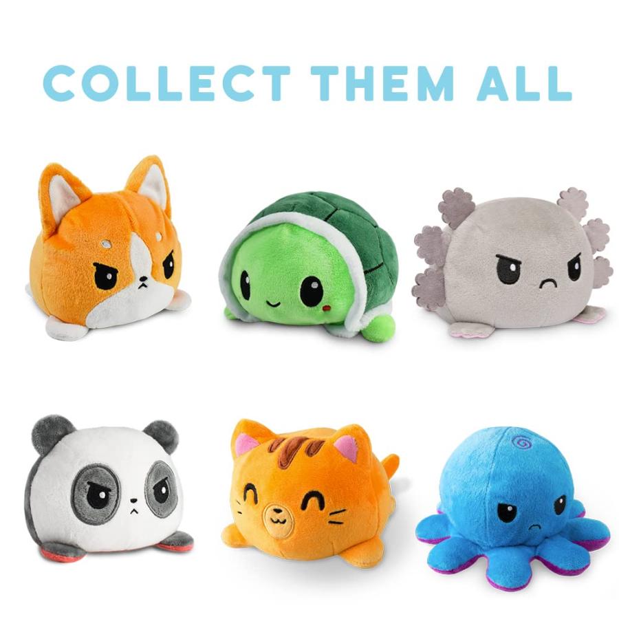 TeeTurtle - The Original Reversible Turtle Plushie - Cute Sensory Fidget Stuffed Animals That Show Your Mood- Lemons + Flowersの画像