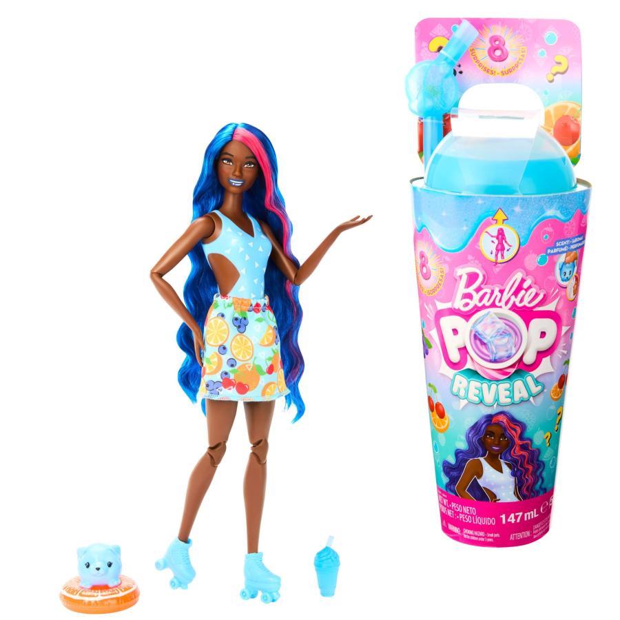 Barbie ポップリビール フルーツパンチ きせかえ人形 8つのサプライズ