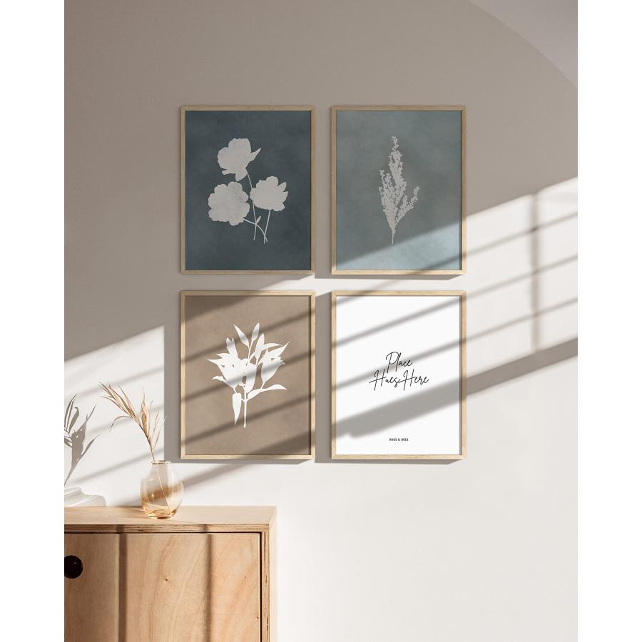 HAUS AND HUES フローラルウォールアート - 4枚セット 植物ポスター 壁用 ヴィンテージボタニカルプリント 部屋用花の絵 美しいヴィンテージアートプリント フラ_3
