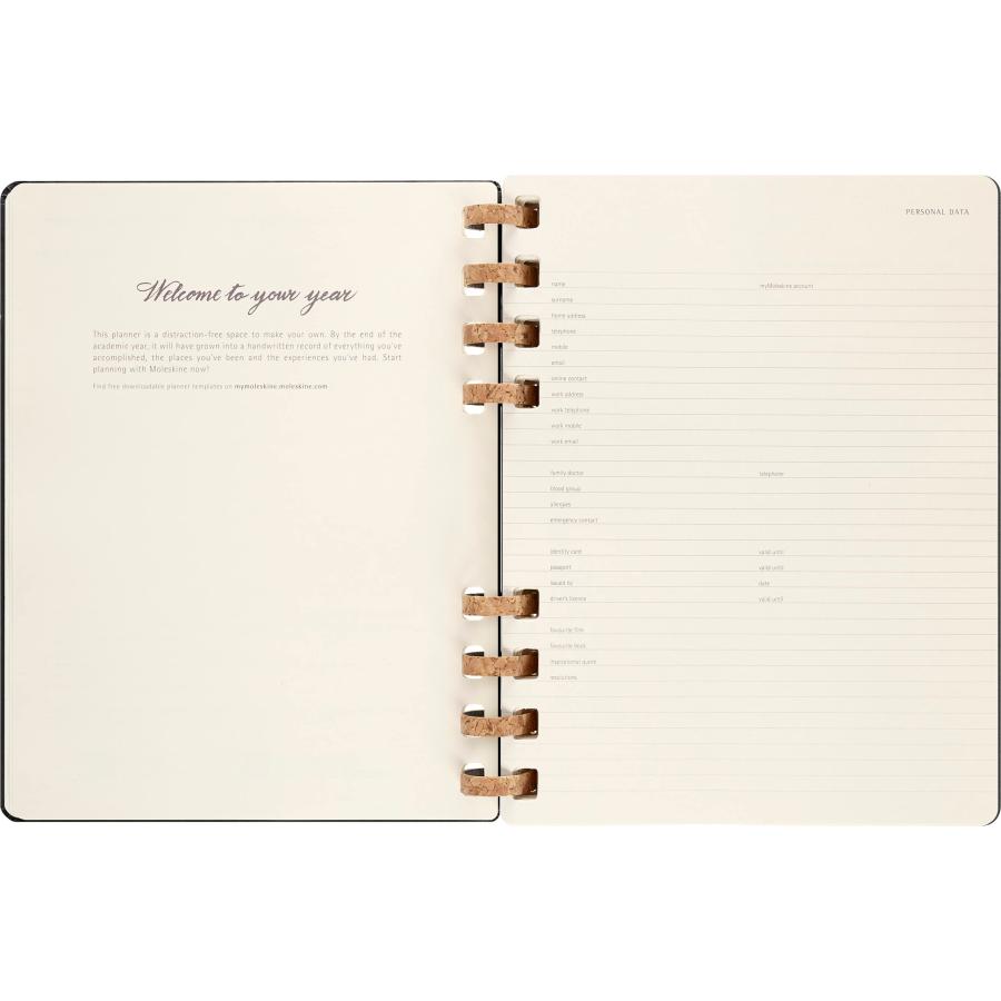 Moleskine 2024 Spiral Academic Planner, 12M, Extra Large, Black, Hard Cover (7.5 x 10)の画像