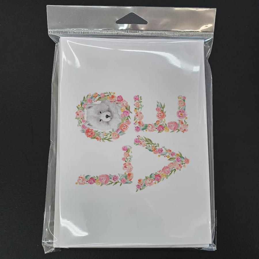 Caroline's Treasures WDK4482GCA7P Samoyed #5 Love Greeting Cards and Envelopes Pack of 8 Blank Cards with Envelopes Whimsical A7 Size 5x7 Blank Note C_2