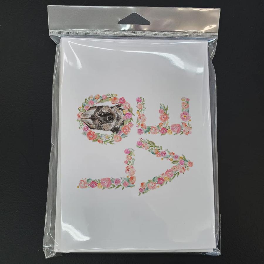 Caroline's Treasures WDK4436GCA7P German Shepherd #4 Love Greeting Cards and Envelopes Pack of 8 Blank Cards with Envelopes Whimsical A7 Size 5x7 Blan_2
