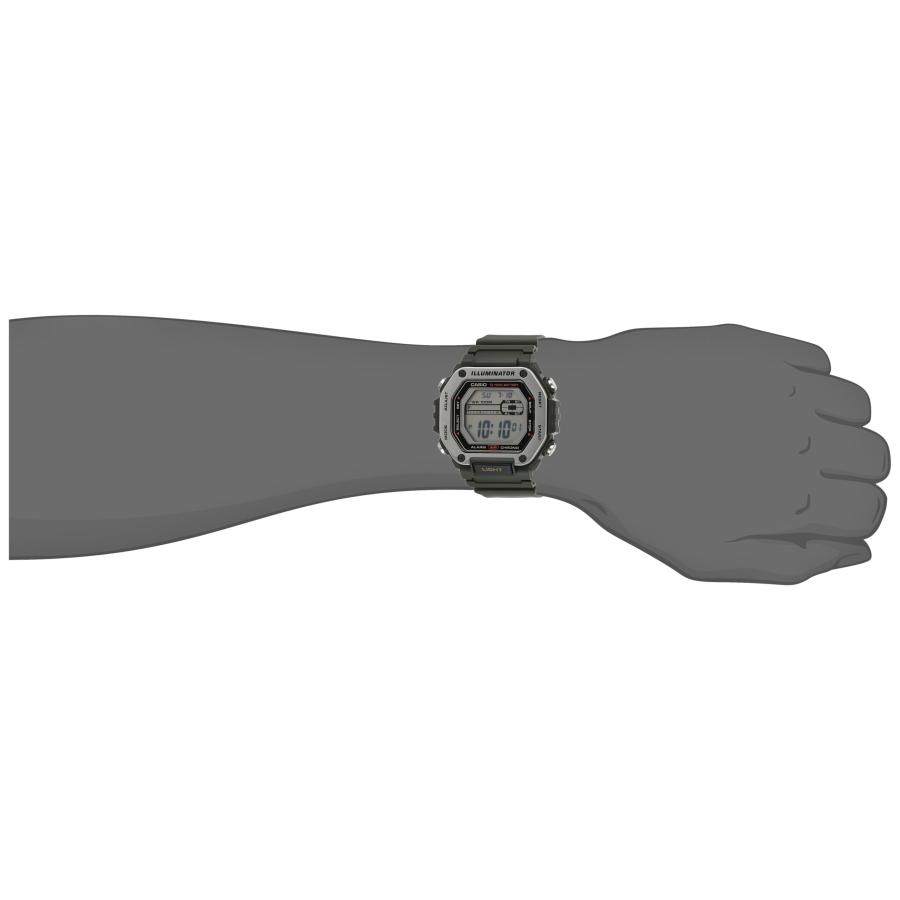 Casio LEDイルミネーター デジタル MWD-110H-3AV 10年バッテリー ストップウォッチ アラーム 100m防水の画像
