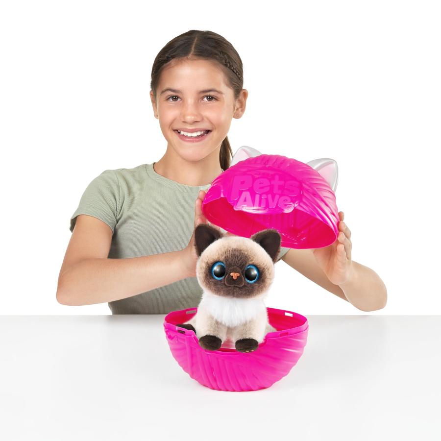 Pets Alive Smitten Kittens Surprise (Birman Cat Bonnie) by ZURU Nurture Play Soft Toy Unboxing Adopt Interactive 10 Soundsの画像