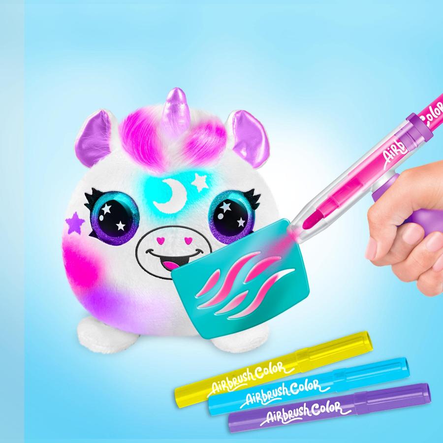 Canal Toys パーソナライズエアブラシ ぬいぐるみ ミニミステリー 2パック!どのぬいぐるみ2個が手に入りますか?デコレーション、洗浄、繰り返し!マーカー、エアの画像