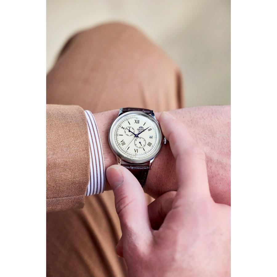 [オリエント]ORIENT Bambino バンビーノ 自動巻き腕時計 機械式 オートマティック 国内メーカー保証付 RN-AK0702Y メンズ アイボリーの画像