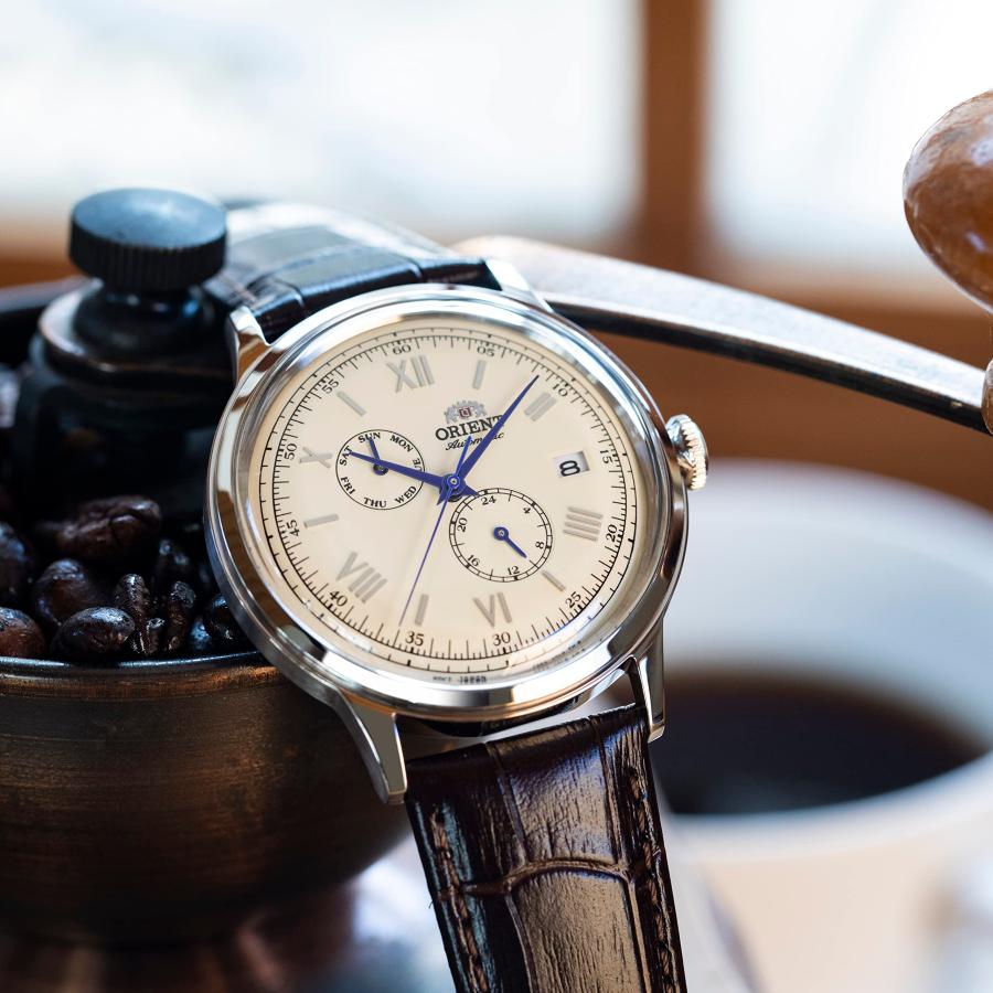 [オリエント]ORIENT Bambino バンビーノ 自動巻き腕時計 機械式 オートマティック 国内メーカー保証付 RN-AK0702Y メンズ アイボリーの画像