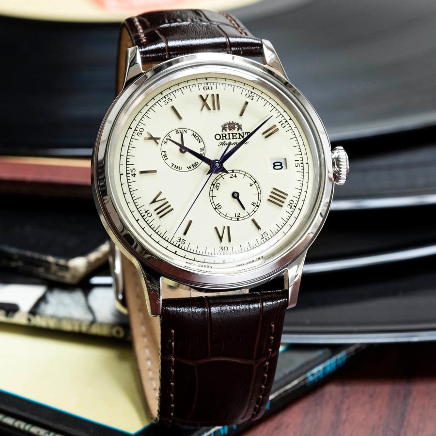 [オリエント]ORIENT Bambino バンビーノ 自動巻き腕時計 機械式 オートマティック 国内メーカー保証付 RN-AK0702Y メンズ アイボリーの画像