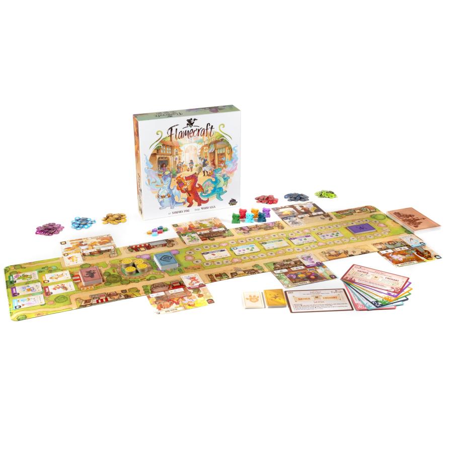 LUCKY DUCK GAMES Flamecraft ボードゲーム ドラゴン育成 戦略 10歳以上 1-5人 60分 LKY-FMC-R01-EN_1