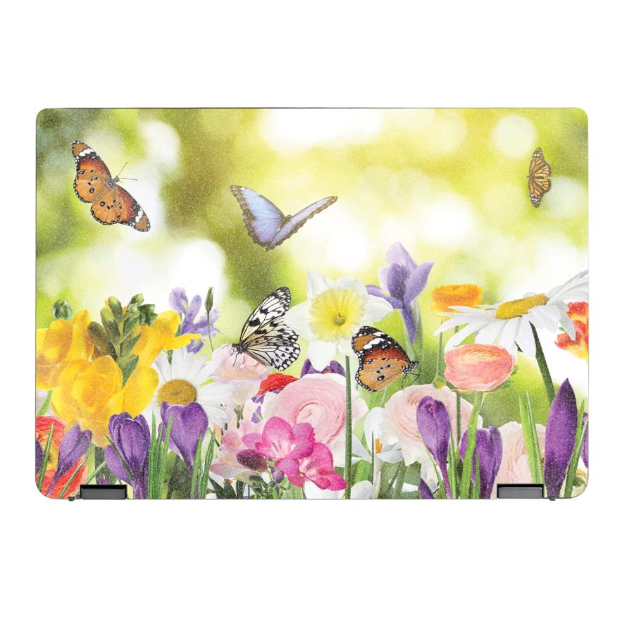 MightySkins Lenovo IdeaPad Flex 5 16" (2022) 用グリッタースキン「Butterfly Hangout」保護デカールラップ フルラップキット 着脱簡単