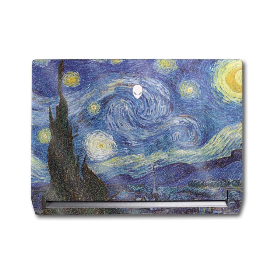 MightySkins グリッタースキン Alienware M17 R5 (2022) 用フルラップキット「Starry Night」高光沢ラメ仕上